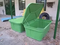 1000 literes sóshomok tároló láda - zöld